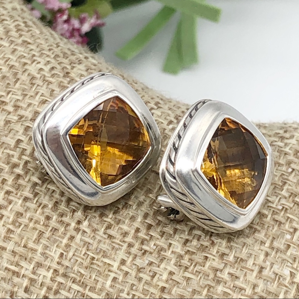 DAVID YURMAN Citrine Albion Stud Earrings AUTHENTIC